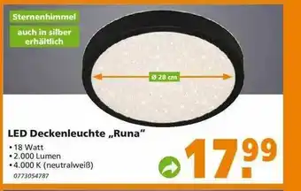 Globus Baumarkt Led-deckenleuchte „runa” Angebot