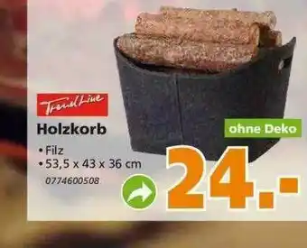 Globus Baumarkt Trendline Holzkorb Angebot