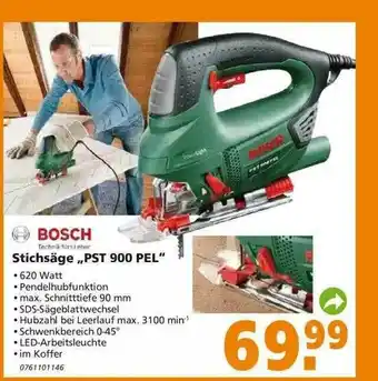 Globus Baumarkt Bosch Stichsäge „pst 900 Pel” Angebot