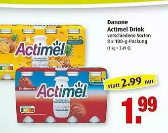 Markant Danone Actimel Drink Angebot