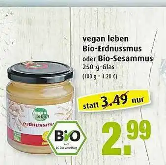 Markant Vegan Leben Bio-erdnussmus Oder Bio-sesammus Angebot