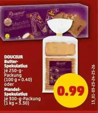 PENNY Douceur Butter-spekulatius Oder Mandel-spekulatius Angebot