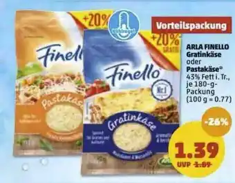 PENNY Arla Finello Gratinkäse Oder Pastakäse Angebot