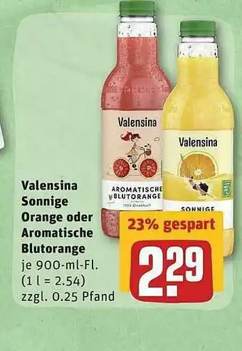 REWE Valensina Sonnige Orange Oder Aromatische Blutorange Angebot