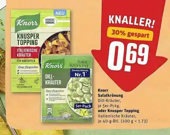 REWE Knorr Salatkrönung Oder Knusper Topping Angebot