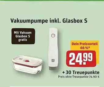 REWE Vakuumpumpe Inkl. Glasbox X Angebot