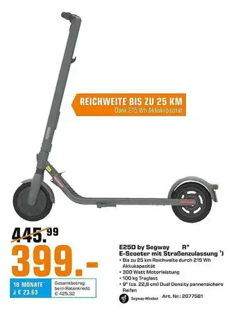 Saturn E250 By Segway E-scooter Mit Straßenzulassung Angebot