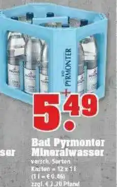 trinkgut Bad Pyrmonter Mineralwasser Angebot