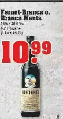 trinkgut Fernet-branca Oder Branca Menta Angebot