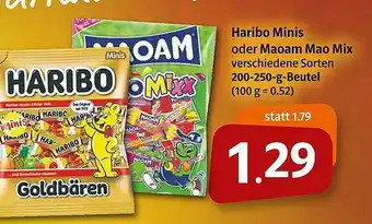 Markant Markt Haribo Minis Oder Maoam Mao Mix Angebot