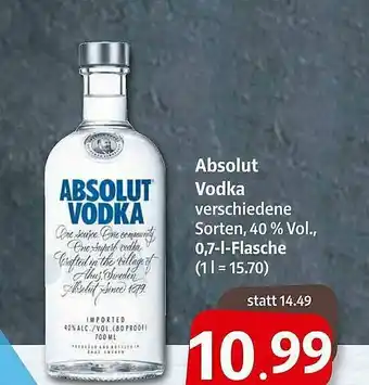 Markant Markt Absolut Vodka Angebot