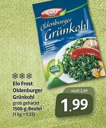 Markant Markt Elo Frost Oldenburger Grünkohl Angebot