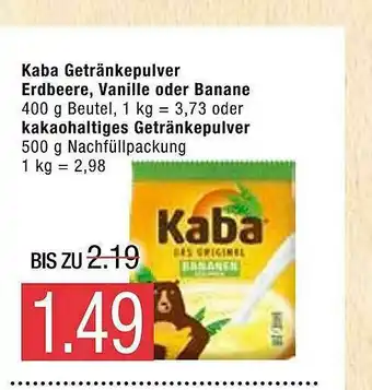 Marktkauf Kaba Getränkepulver Erdbeere Vanille Oder Banane Oder Kakaohaltiges Getränkepulver Angebot