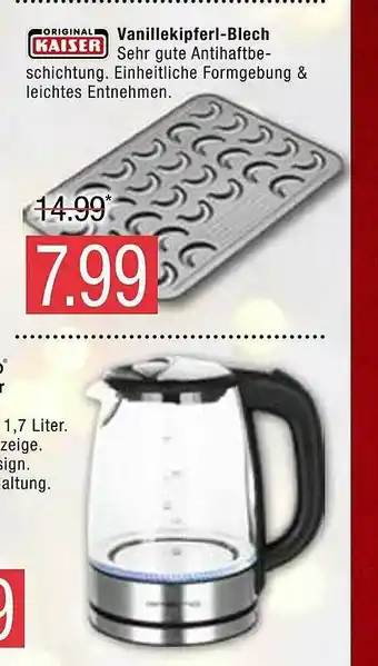Marktkauf Kaiser Vanillekipferl-blech Angebot