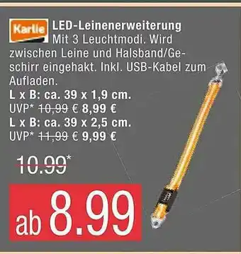 Marktkauf Karlie Led-leinenerweiterung Angebot