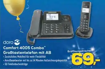 Euronics Doro Comfort 4005 Combo Großtastentelefon mit AB Angebot