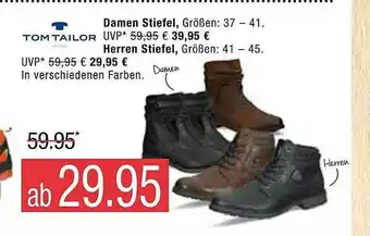 Marktkauf Tom Tailor Damen Stiefel Herren Stiefel Angebot