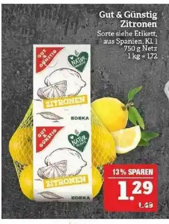 Marktkauf Gut & Günstig Zitronen Angebot