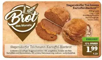 Marktkauf Siegersdorfer Teichmann Kartoffel-bierbrot Angebot