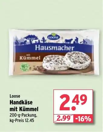 Wasgau Loose Handkäse mit Kümmel 200-g-Packung Angebot