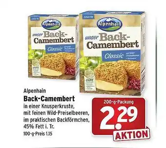 Wasgau Back Camembert Angebot