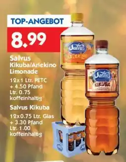 Hol'ab Getränkemarkt Salvus Kikuba/Arlekino Limonade 12x1 Ltr. o. Salvus Kikuba 12x0.75 Ltr. Angebot
