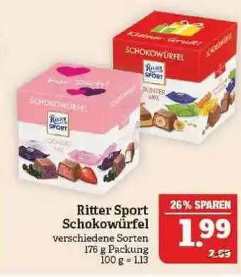 Marktkauf Ritter Sport Schokowürfel Angebot