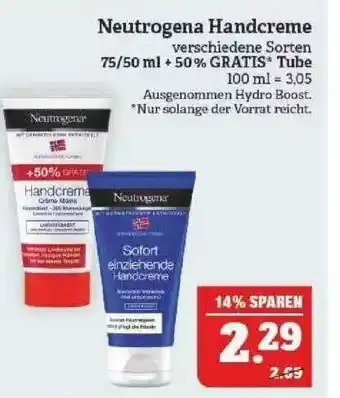 Marktkauf Neutrogena Handcreme Angebot