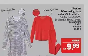 Marktkauf Damen Wende-pyjama Oder -schlafshirt Angebot