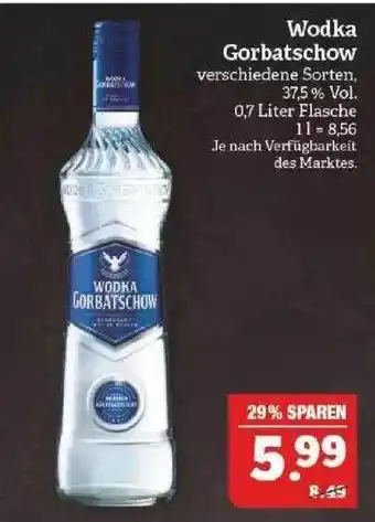 Marktkauf Wodka Gorbatschow Angebot