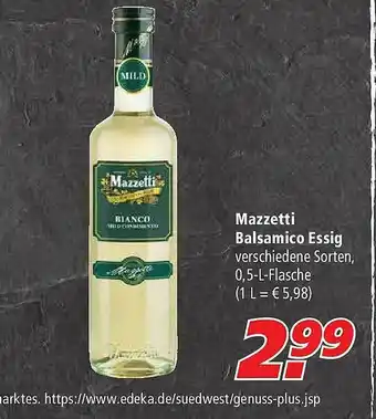 Marktkauf Mazzetti Balsamico Essig Angebot