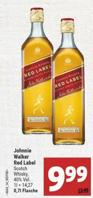 Marktkauf Johnnie Walker Red Label Scotch Whisky Angebot