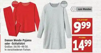 Marktkauf Damen Wende-pyjama Oder -schlafshirt Angebot