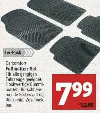 Marktkauf Carcomfort Fußmatten-set Angebot