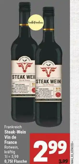 Marktkauf Frankreich Steak-wein Vin De France Angebot