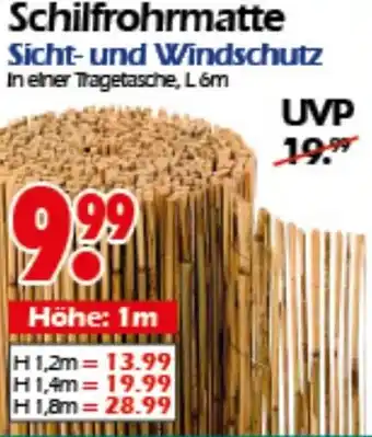 Wreesmann Schilfrohrmatte Sicht und Windschutz Angebot