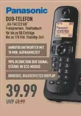 Marktkauf Panasonic Duo-telefon „kx-tgc222 6b” Angebot