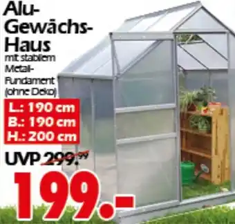 Wreesmann Alu Gewächshaus Angebot
