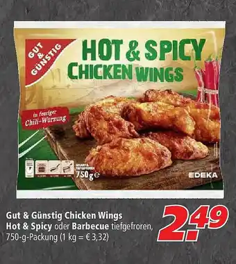 Marktkauf Gut & Günstig Chicken Wings Hot & Spicy Oder Barbecue Angebot