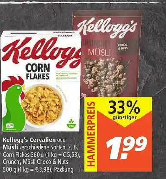 Marktkauf Kellogg's Cerealien Oder Müsli Angebot