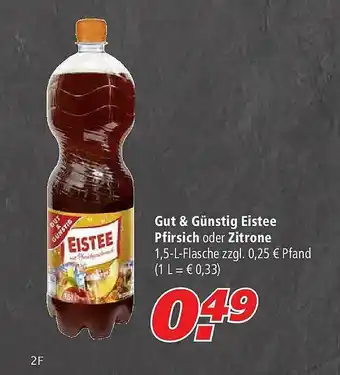 Marktkauf Gut & Günstig Eistee Pfirsich Oder Zitrone Angebot