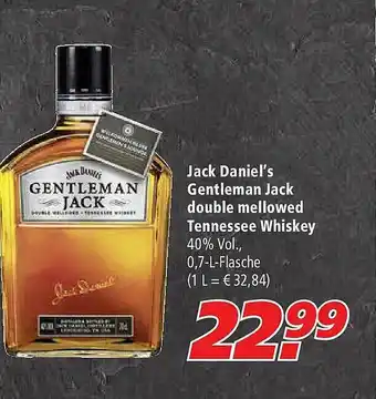 Marktkauf Jack Daniel's Gentleman Jack Double Mellowed Tennessee Whiskey Angebot