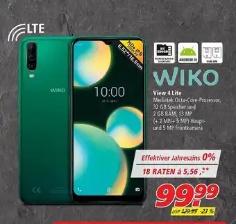 Marktkauf Wiko View 4 Lite Angebot