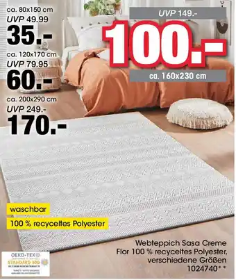 Möbel Martin Webteppich Sasa Creme Angebot