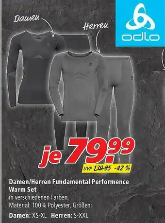 Marktkauf Damen Herren Fundamental Performence Warm Set Angebot