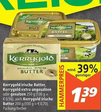 Marktkauf Kerrygold Irische Butter Kerrygold Extra Ungesalzen Oder Gesalzen Auch Kerrygold Irische Butter Angebot