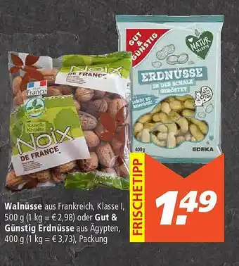 Marktkauf Walnüsse Oder Gut & Günstig Erdnüsse Angebot