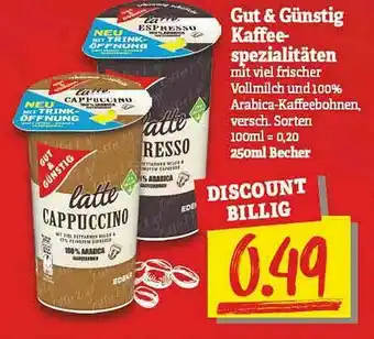 Netto Marken-Discount Gut & Günstig Kaffee Spezialitäten Angebot