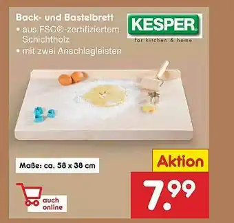 Netto Marken-Discount Kesper Back- Und Bastelbrett Angebot