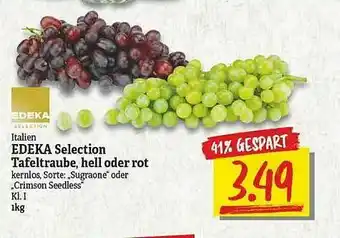 Netto Marken-Discount Edeka Selection Tafeltraube, Hell Oder Rot Angebot